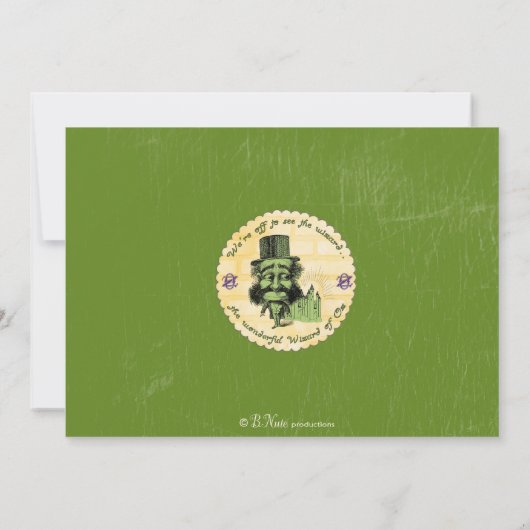 Invitation de Wicked Party - Wizard of Oz (Dos)