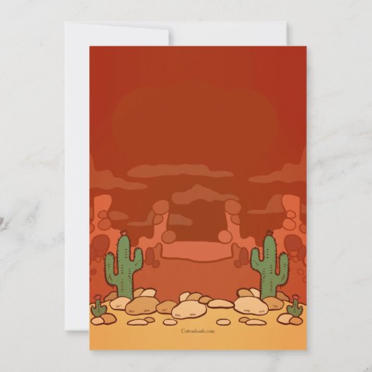 Invitation de Wild West (Dos)