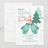 Invitation de Winter Mittens (Devant / Derrière)