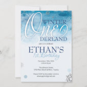 Invitation de Winter Onederland pour le premier an (Devant)