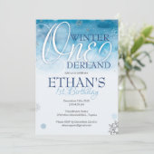 Invitation de Winter Onederland pour le premier an (Debout devant)