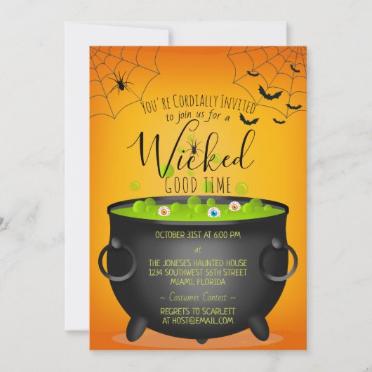 Invitation de Witch's Cauldron (Devant)