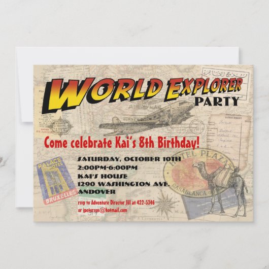 Invitation de World Explorer Party (Devant)