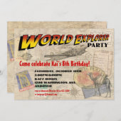 Invitation de World Explorer Party (Devant / Derrière)