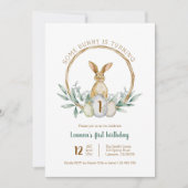 Invitation De Wreath D'Aquarelle Bunny (Devant)