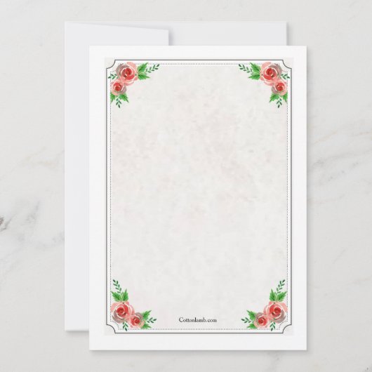 Invitation de Wreath Love (Dos)