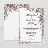 Invitation de Yanna (Devant / Derrière)