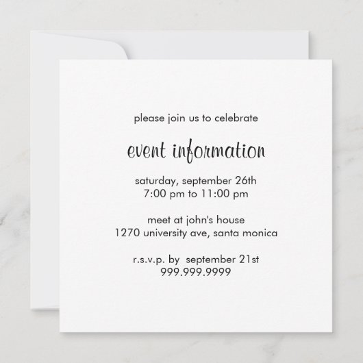 Invitation de YOGA (Dos)