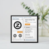 Invitation de Zazzle Holiday (Debout devant)