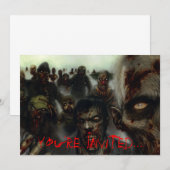 Invitation de Zombies Halloween (Devant / Derrière)