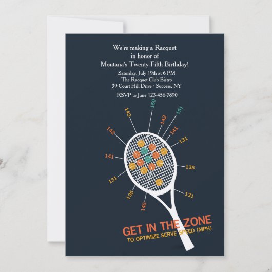 Invitation de zone de service de tennis (Devant)