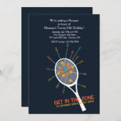 Invitation de zone de service de tennis (Devant / Derrière)