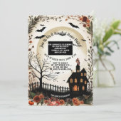 Invitation Dead Tree Citrouilles Haunted House Halloween Part (Debout devant)