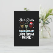 Invitation Dear Santa Just Apporte Wine Leopard Christmas Lig (Debout devant)