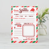 Invitation “Dear Santa” Letter  (Debout devant)