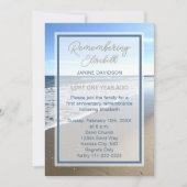 Invitation Death Anniversary Beautiful Beach (Devant)