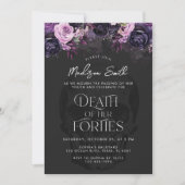 Invitation Death Of Her Forties 50th Birthday Party (Devant)