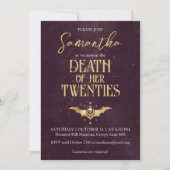 Invitation Death To My Twenties Halloween 30th Birthday Party (Devant)