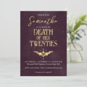 Invitation Death To My Twenties Halloween 30th Birthday Party (Debout devant)