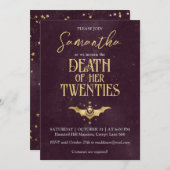 Invitation Death To My Twenties Halloween 30th Birthday Party (Devant / Derrière)