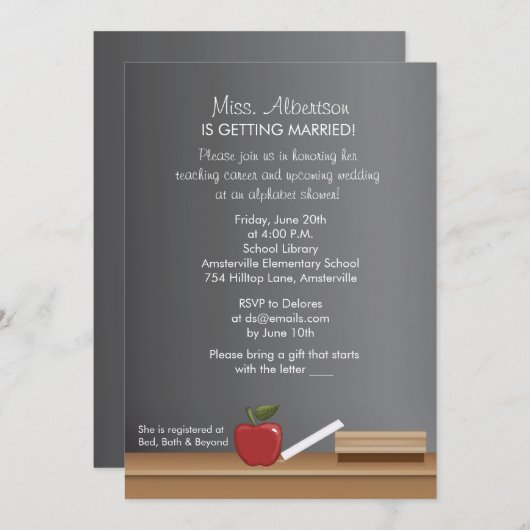 Invitation d'ébauche (Devant / Derrière)