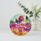 Invitation DÉBORDEMENT ET ROOSTER NOIR Paysage rustique (Debout devant)