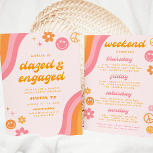 Invitation Déboussolés & Fiancés Circuit Rose & Orange de 4 J