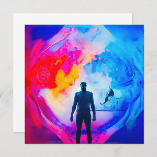 Invitation Debout dans les couleurs (Devant / Derrière)