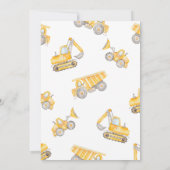 Invitation Débrancher tout Construction Anniversaire Invitati (Dos)