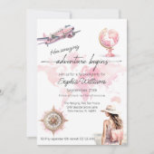 Invitation Début de l'aventure de voyage de la fête d'adieu (Devant)