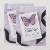 Invitation Début du Butfu : Elegant Baby shower Invitation" (Devant / Derrière)