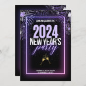 Invitation Début étincelant : Célébration du Nouvel An Invit (Devant / Derrière)