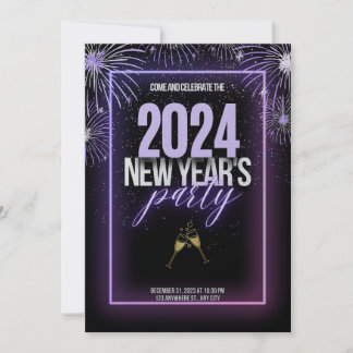 Invitation Début étincelant : Célébration du Nouvel An Invit