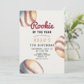 Invitation Débutant de baseball de l'année 7e anniversaire (Debout devant)