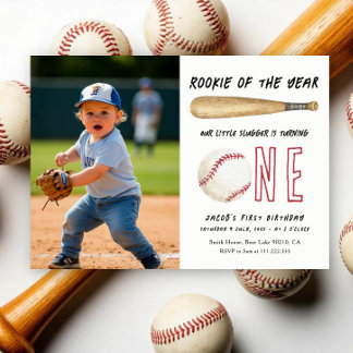 Invitation Débutant de l'année Fête d'anniversaire de basebal
