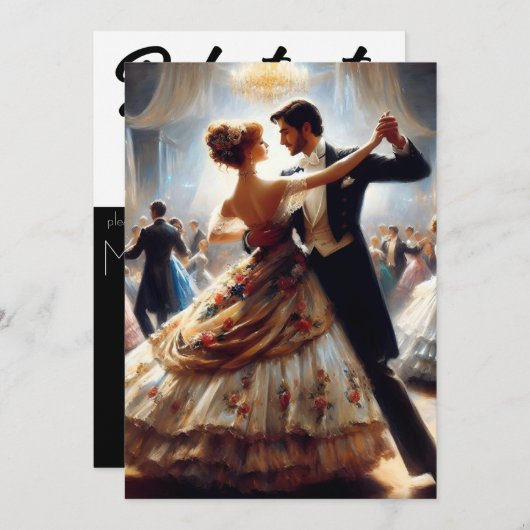 Invitation Debutante Ball Cotillion Danse (Devant / Derrière)