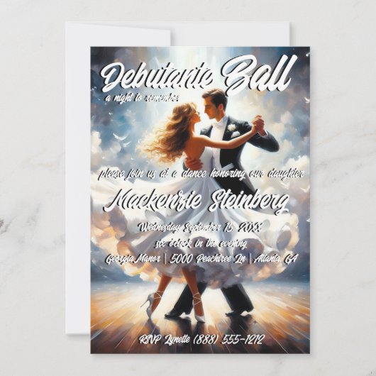 Invitation Debutante Ball Cotillion Danse (Devant)
