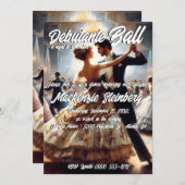 Invitation Debutante Ball Cotillion Danse (Devant / Derrière)