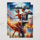 Invitation Debutante Ball Cotillion Danse (Devant / Derrière)
