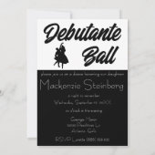 Invitation Debutante Ball Cotillion Danse (Dos)