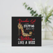 Invitation Décembre Fille entrant dans mon anniversaire comme (Debout devant)