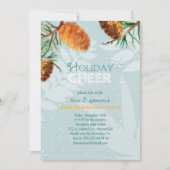 Invitation Décembre Pine Cones Fête (Devant)