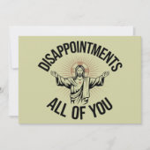 Invitation Déceptions Sarcastique Vous Tous Chrétiens (Devant)