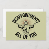 Invitation Déceptions Sarcastique Vous Tous Chrétiens (Devant / Derrière)