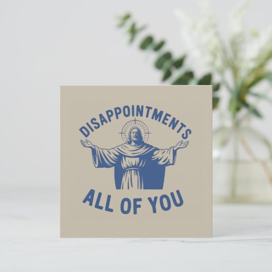 Invitation Déceptions Vous Tous Jésus Rétro Mème Drôle (Debout devant)