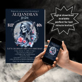 Invitation Décès à ma jeunesse Grim Reaper 50e fête d'anniver