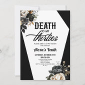 Invitation Décès à mes trente Floral 40e Anniversaire (Devant)