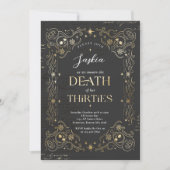 Invitation Décès à mes trente Halloween fête du 40e anniversa (Devant)