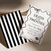 Invitation Décès à mes vingt-dix ans fête de l'anniversaire