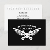 Invitation décès avant décaf (Devant / Derrière)